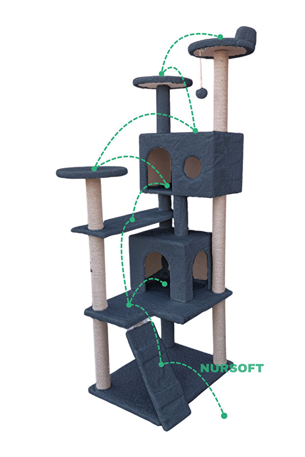 Tower Cat House Scratching - 6