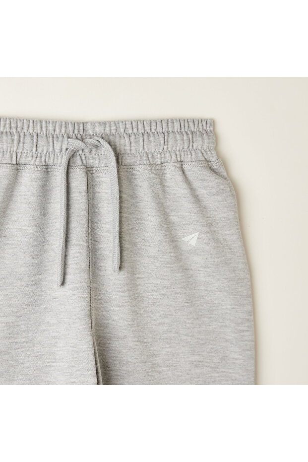 Solid Joggers with Drawstring Closure - 2