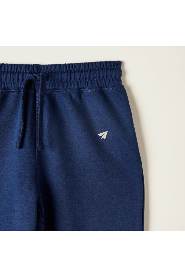 Solid Joggers with Drawstring Closure - 2