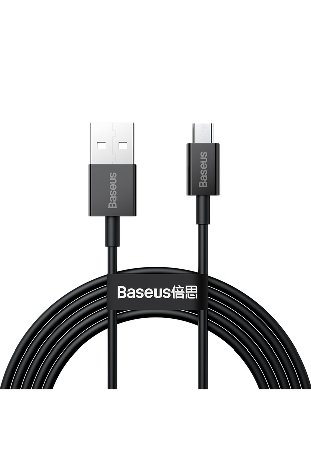 Cablu USB-A superior - micro USB 2A 2 m - negru