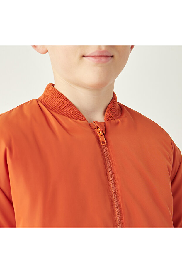 سترة خفيفة سادة بسحاب للإغلاق وجيوب - 5