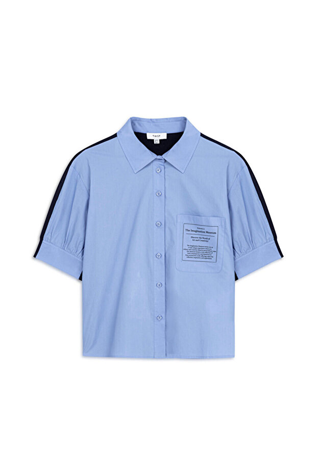 PATCH'Lİ KUMAŞ MIX GÖMLEK - 3