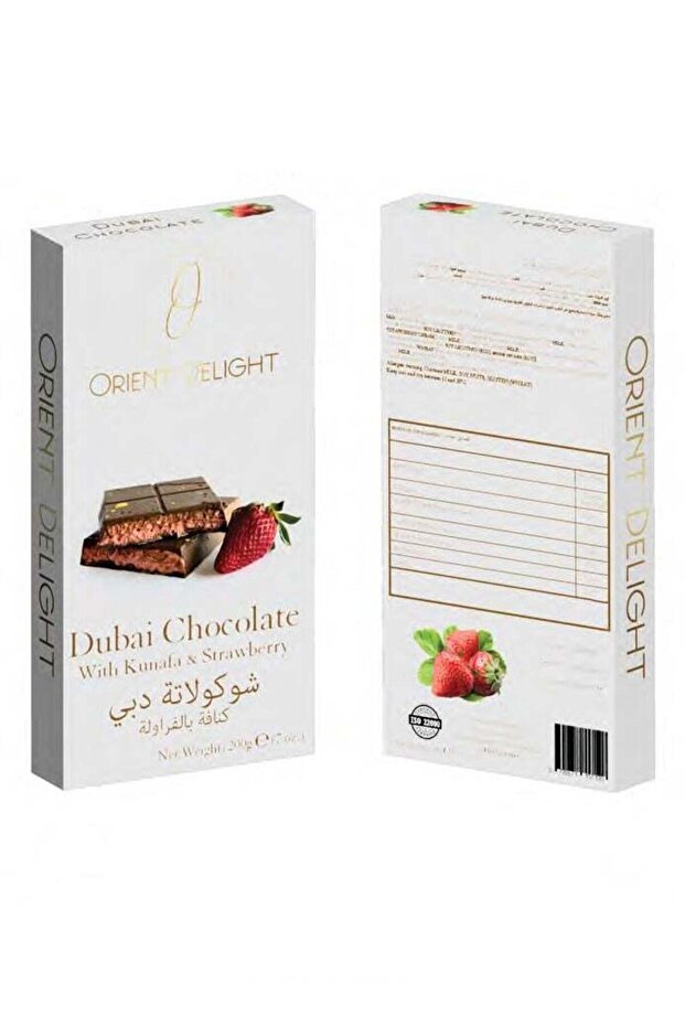 Milk Chocolate Stuffed with Strawberry Cream and Kunafa Filling 200g