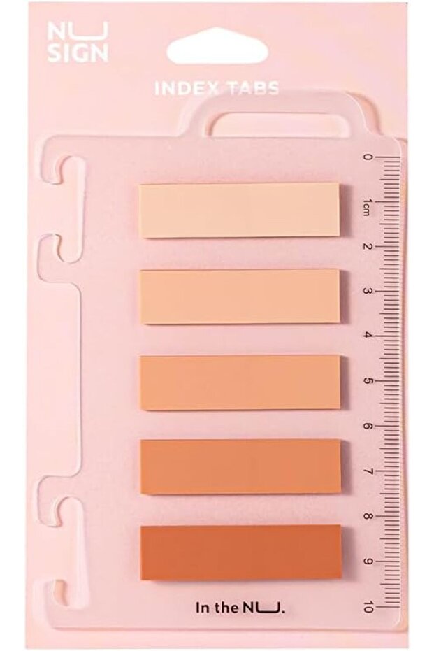 ENS356-PK Index Tabs Transparent BOPP Labels with Removable PP Scale Card, Pink - 1