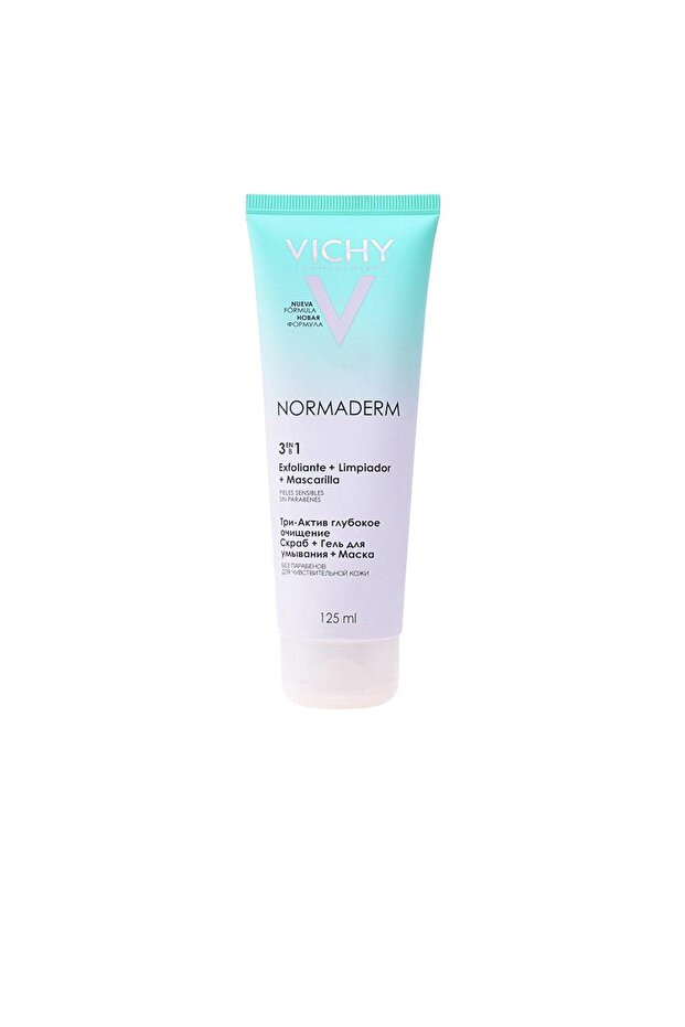 Exfoliant facial 3 in 1 cu efect de curatare, NORMADERM 3 EN 1, 125 ml - 1