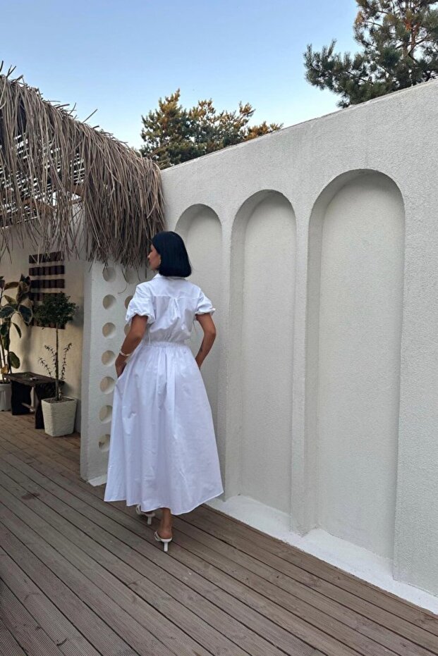 Rochie albă brodata - 4