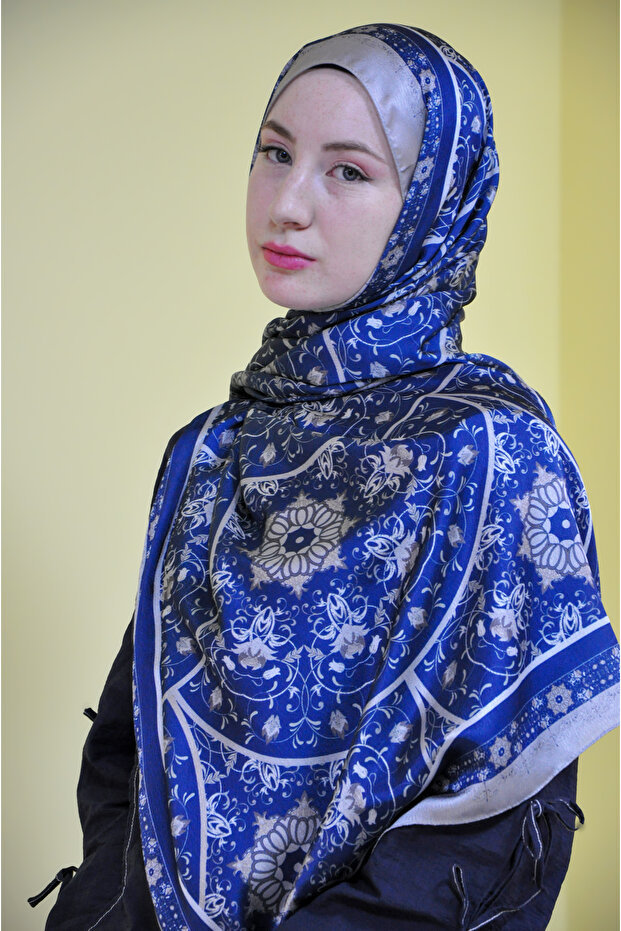 شال حريري بنمط جلزار جانجان - 1