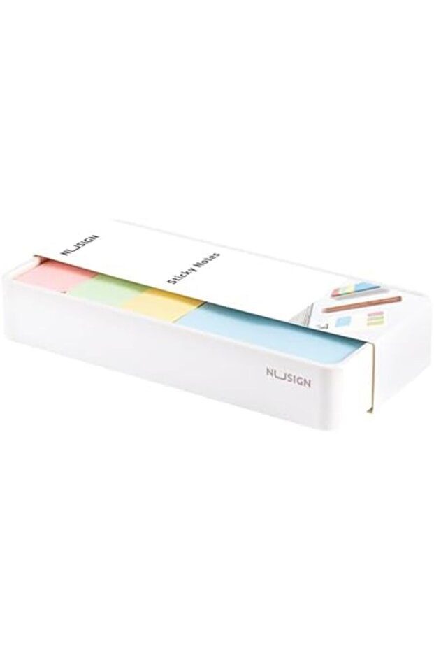 ENS116 Sticky Notes Pastel Sheets with ABS Dual-Size Holder 150 Pieces Set