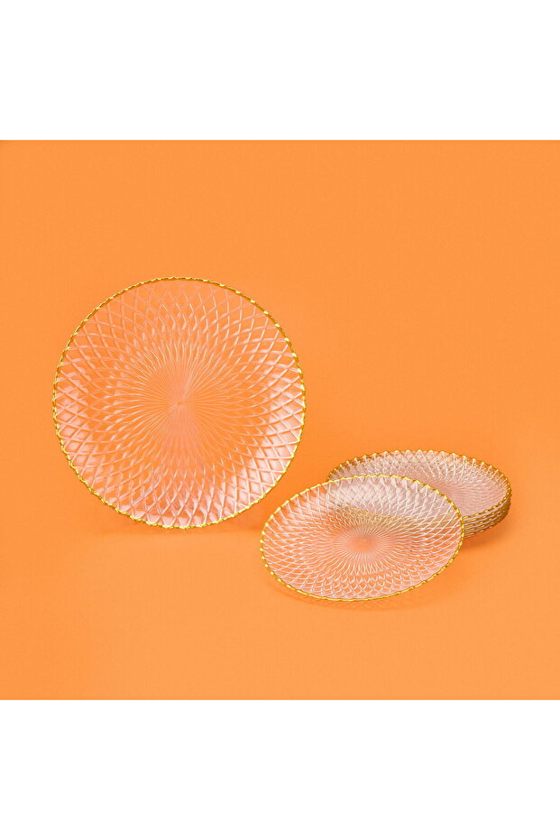 Kitchen Zelazo 7 Parça Pasta Seti - Şeffaf / Altın - 4