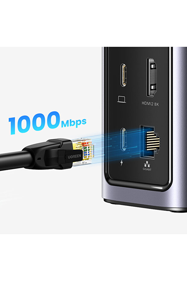 12w1 Wielofunkcyjna stacja dokująca adapter HUB CM555 - szara - 7