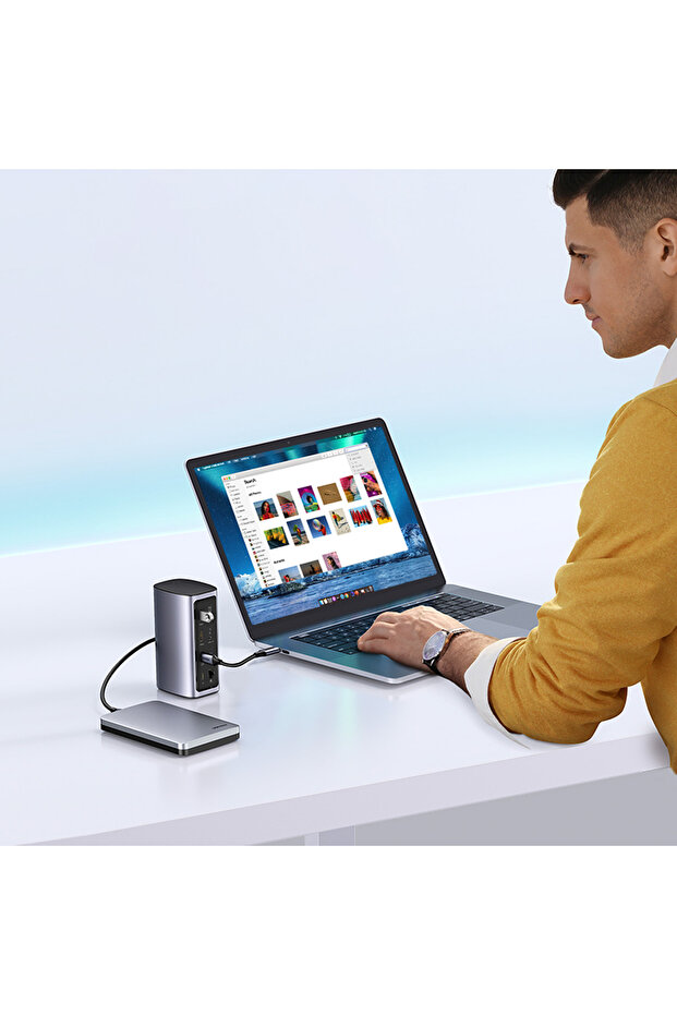 12w1 Wielofunkcyjna stacja dokująca adapter HUB CM555 - szara - 9