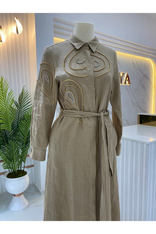 UBE KETEN ELBİSE - 3