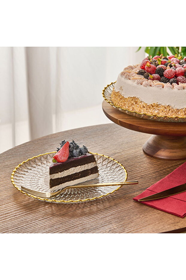 Kitchen Zelazo 7 Parça Pasta Seti - Şeffaf / Altın - 2