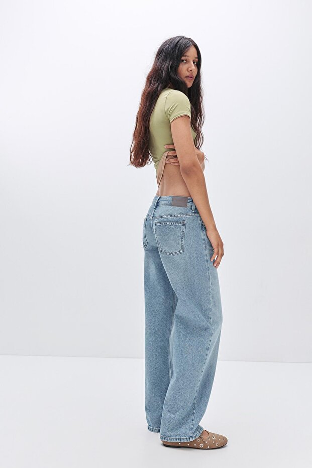 Düz kesim düşük bel jean - 3