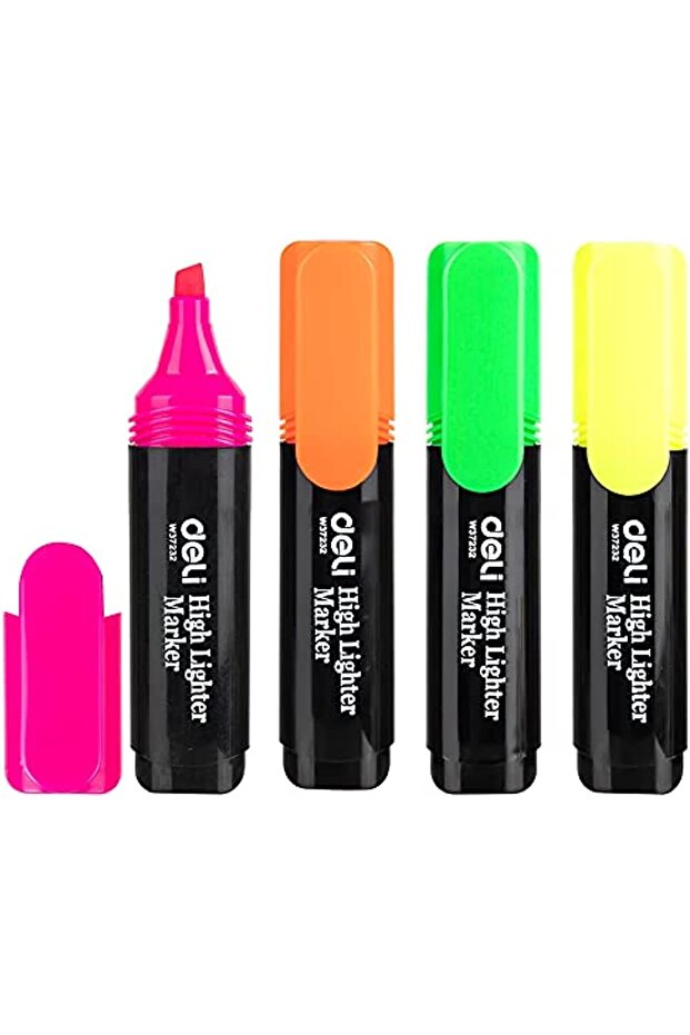 مجموعة أقلام تمييز 4 قطع 4 ألوان E37232 - 1