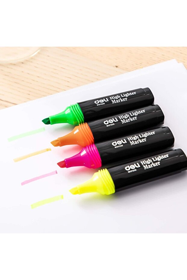 مجموعة أقلام تمييز 4 قطع 4 ألوان E37232 - 3