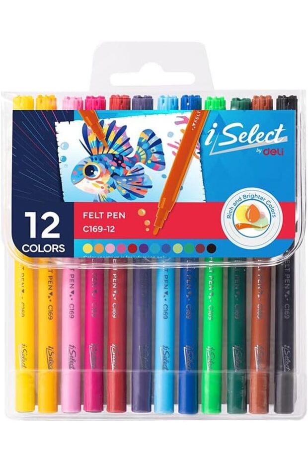 EC169-12 Felt Pen Set – 12 Colors