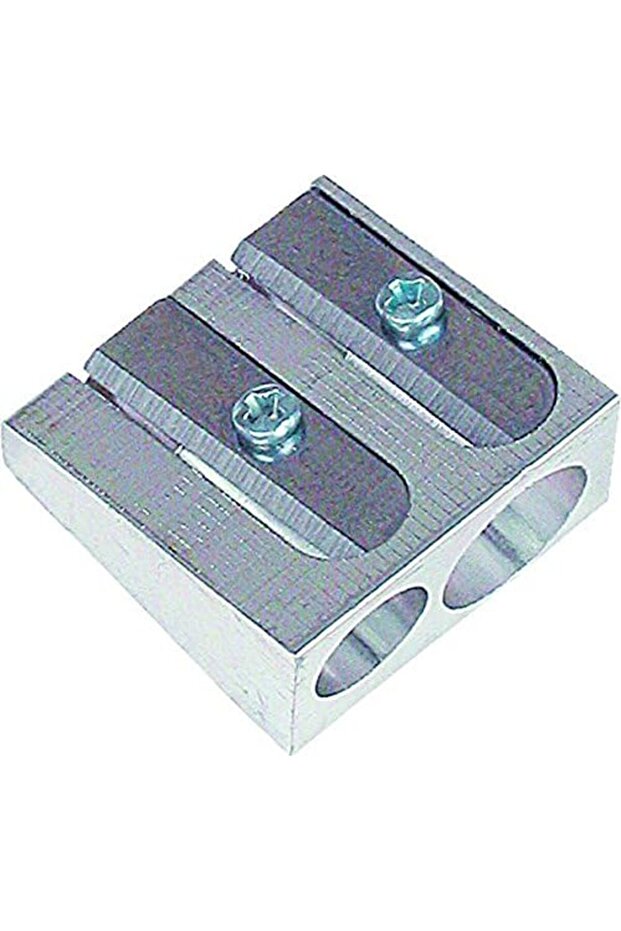 2-hole Metal Aluminum Pencil Sharpener 12 pcs