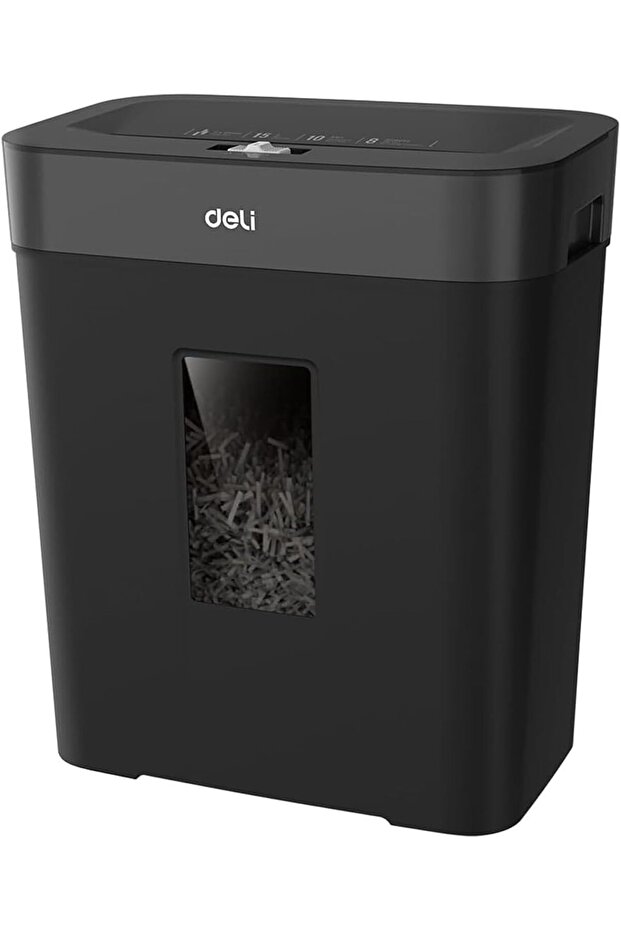ET024 8-Sheets Paper Shredder, 15 Liter Capacity, Black