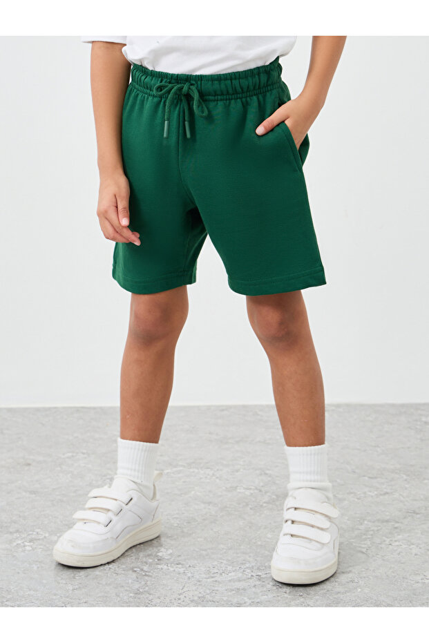 Solid Shorts with Drawstring - 2