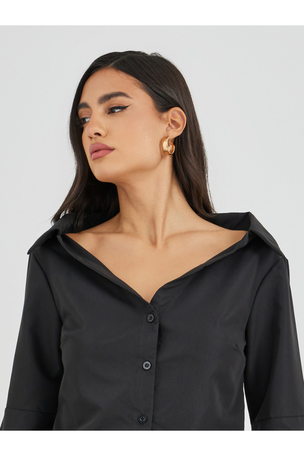 قميص بدون أكتاف وأزرار - 3