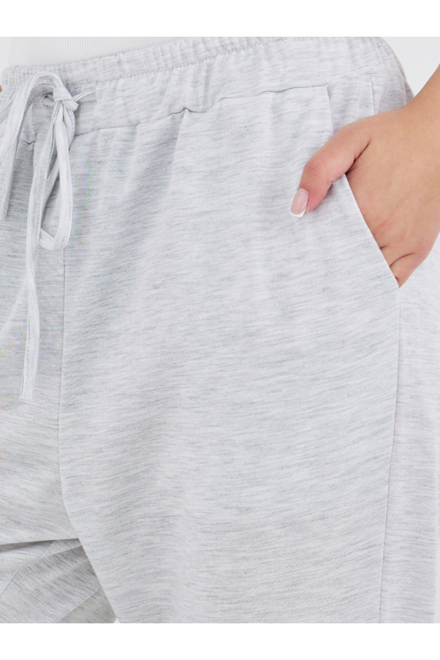 Solid Flared Joggers with Drawstring - 3