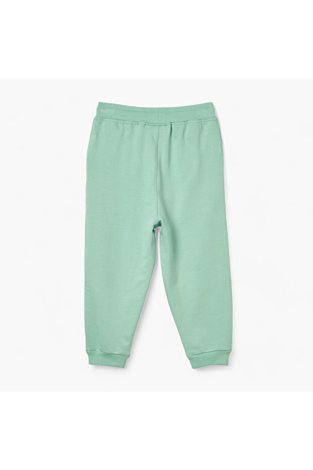 بنطال رياضي سادة مع رباط إغلاق وجيوب - 4