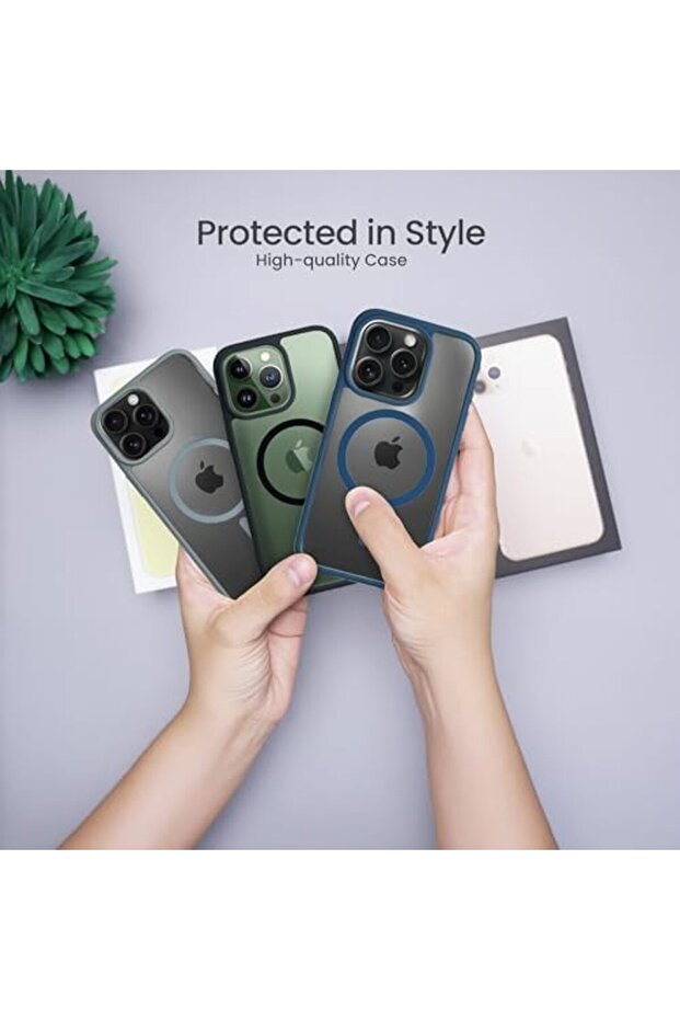 Magnetic Case for iPhone 16 Pro Max Compatible with MagSafe, Translucent Matte Back Camera Le - 4