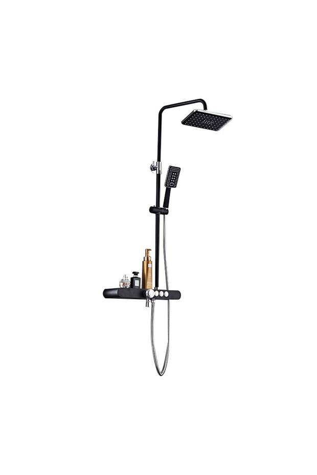 Black shower column TRENDY with 3 functions