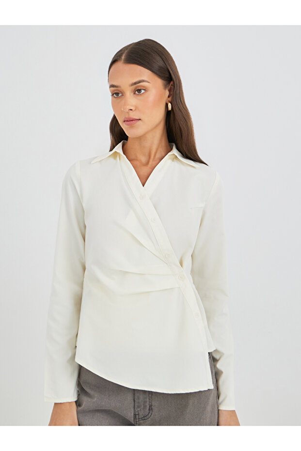 قميص سادة بأكمام طويلة - 3