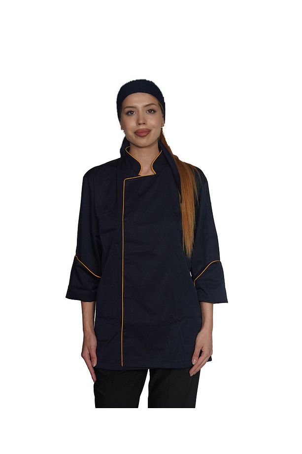 AŞÇI / ŞEF CEKETİ LACİVERT-SARI UNISEX - 1