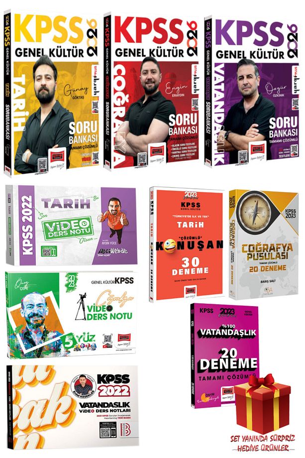 2026 KPSS Tarih+Coğrafya+Vatandaşlık Soru Bankası+Video Ders Notu+Deneme| Engin Eraydın-Aydın Yüce - 1