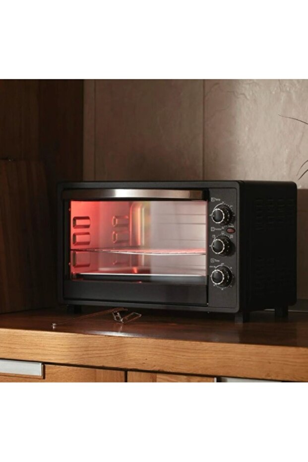 XL Electric Oven, 25L, 1500W, 3 Functions, Timer with Alarm, Transparent Door - 3