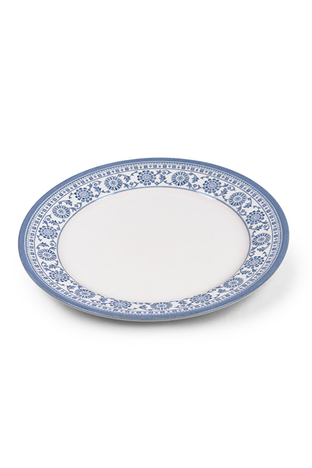 Plethora 10.5 inch Porcelain Dinner Plate (Grey & White, Set Of 1)