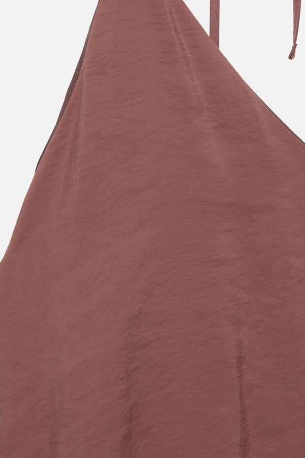 Halter midi elbise - 7