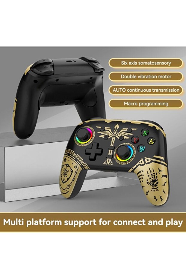 وحدة تحكم لاسلكية سويتش برو، مع أزرار ماكرو قابلة للبرمجة/جيروسكوب بستة محاور/تحكّم تلقائي مستمر - 2