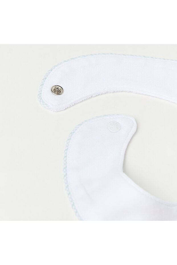 صدرية منقوشة مع تطريز فيونكة وإغلاق بزر كبس - 3