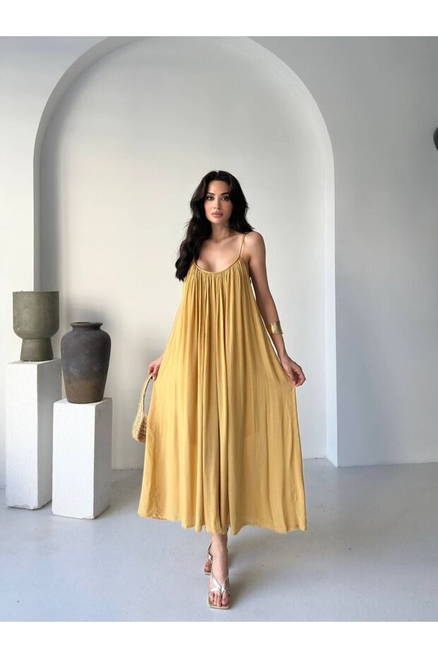 Askılı Maxi Elbise - 2