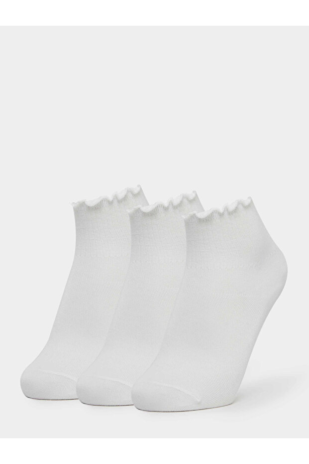 مجموعة من 3 جوارب دائرية سادة - 1