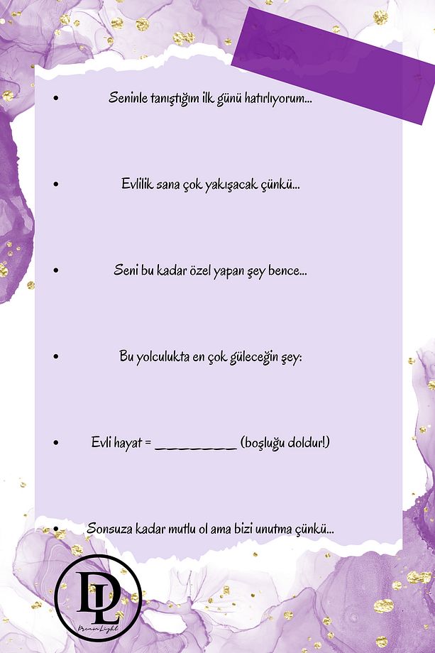 "Geline Son Sözler" – Hatıra Not Kartları (30 Adet / Boş) - 2