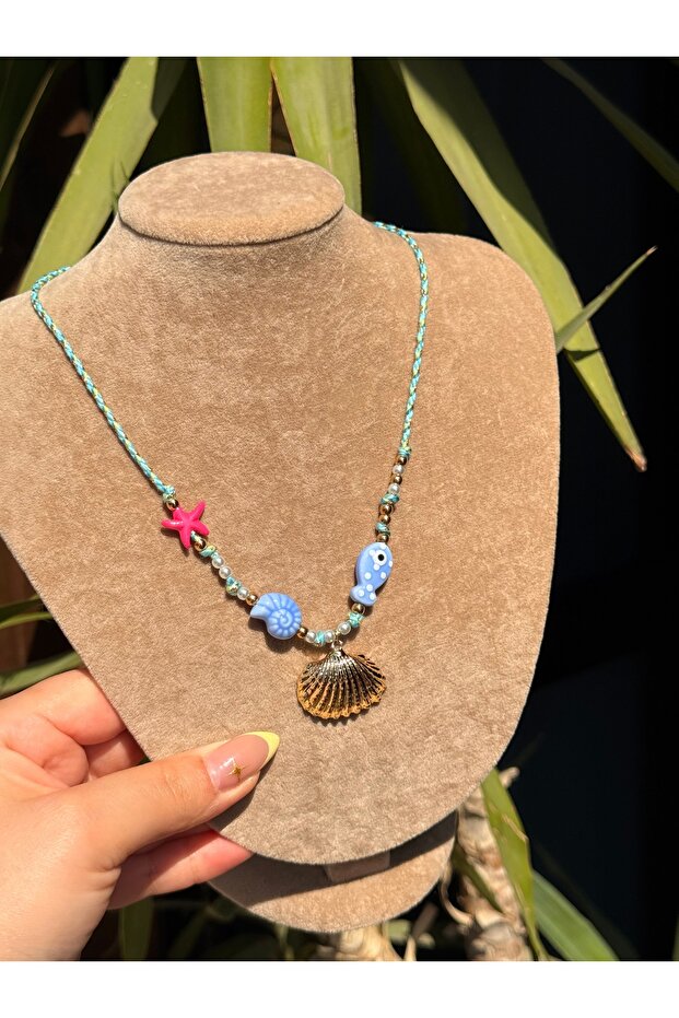 Çelik Charmlı Kolye - 2