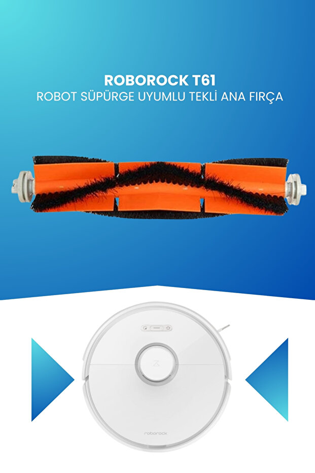 مكنسة Roborock T61 الروبوتية المتوافقة مع فرشاة رئيسية واحدة