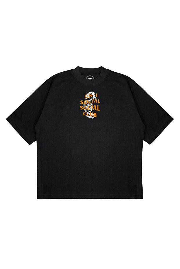 Unisex Oversize Anti Social New Drake Printed Thick Fabric (240Gsm) T-Shirt