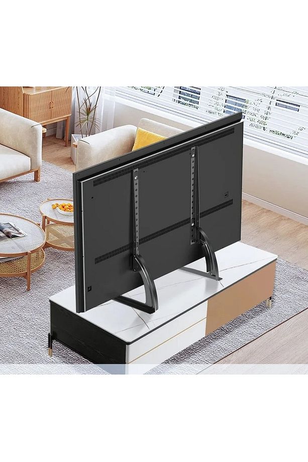 Metal TV Ayak Standı 32"-75" Ekranlar İçin Yüksek Taşıma Ayarlanabilir Yükseklik TV Desteği Ünitesi - 1