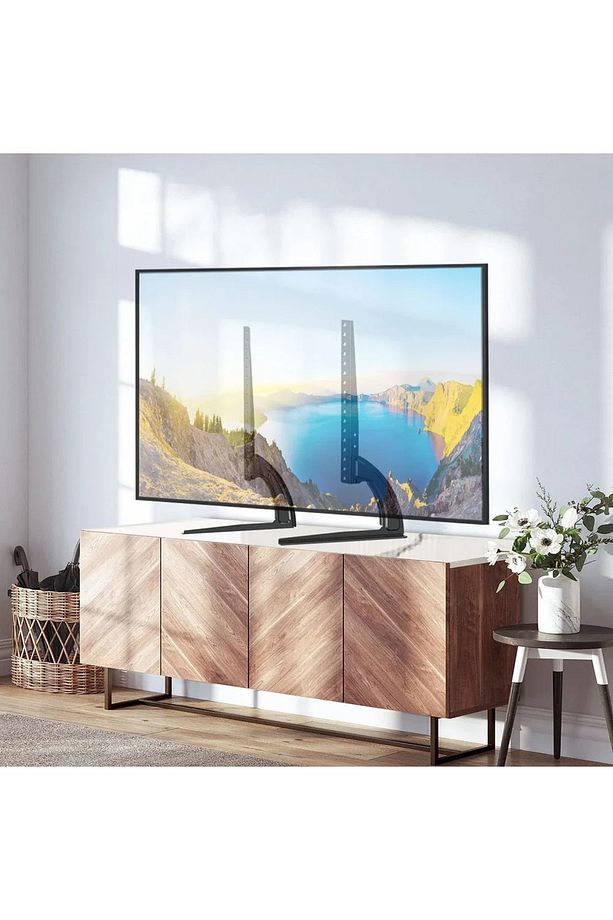 Metal TV Ayak Standı 32"-75" Ekranlar İçin Yüksek Taşıma Ayarlanabilir Yükseklik TV Desteği Ünitesi - 6
