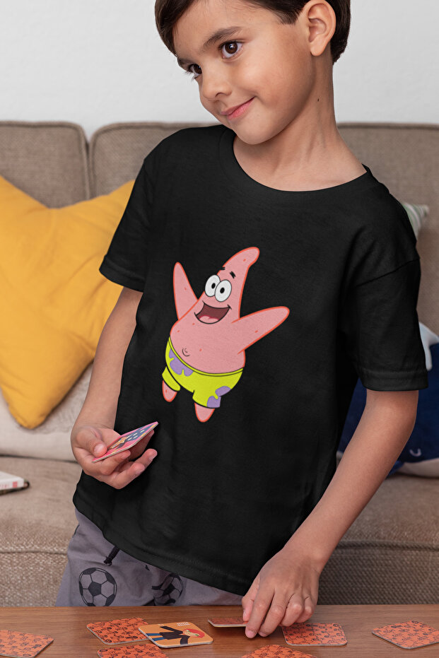 Patrick Printed Unisex Spongebob Cartoon Children's T-Shirt (1-12 Years)