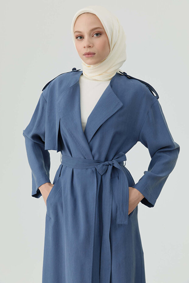 Apoletli Kap - İndigo - 4