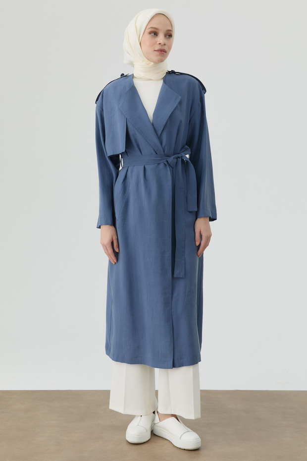 Apoletli Kap - İndigo - 2