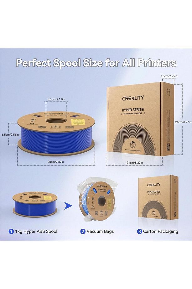 Hyper Petg Mavi Filament 1.75mm 1Kg - 5