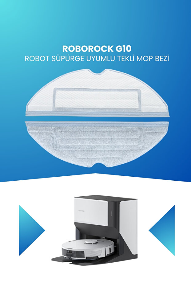 مكنسة Roborock G10 الروبوتية المتوافقة مع قطعة قماش ممسحة واحدة